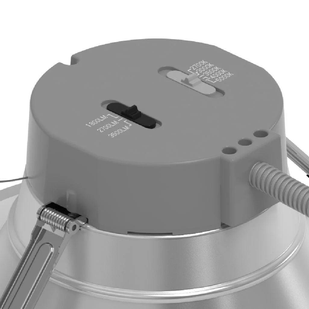 Retrofit Commercial Downlight with Emergency Battery Ready, 8", Lumen Selectable, Color Selectable 2...