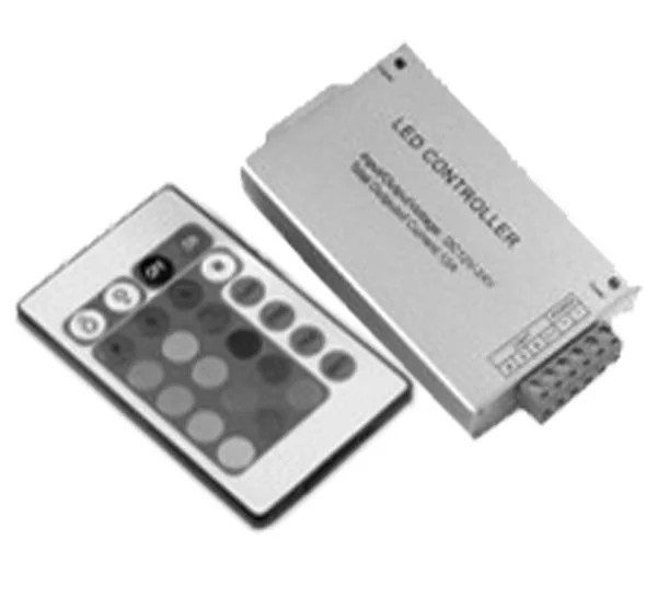 RGB Controller MAX12V:<288, On 24V:<576W, With Rf 20key Remote Control, Output Current: 8A*3 O...