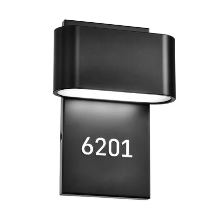 Room Number Address Light, 17W, 120-277V, 900lm, 3000K|4000K, Black Acrylic, Braille
