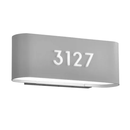 Room Number Address Light, Laser Engraved Metal, Acrylic Shade, Gray Finish, 3000K|4000K, 14W, 120-277V