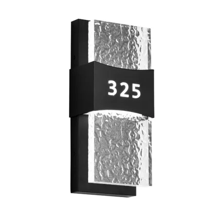 Room Number Address Light, Laser Engraved Metal, Black Finish, 3000K|4000K, 14W, 120-277V