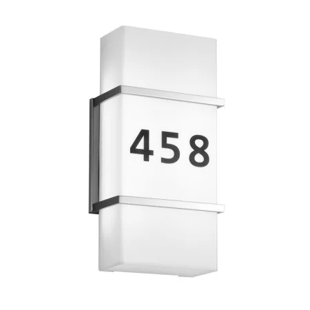 Room Number Address Light, Satin Nickel, Silk Screen Printing, Braille, 15W, 120-277V