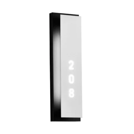Room Number/Address Light, 16.0" x 4.5" x 2.4", Laser Engraved Metal, Acrylic Shade, 3000K|4000K, 335lm, 6W, 120-277V...