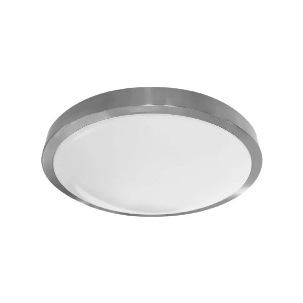 Round Ceiling Mount, 12-13/16" W x 3-13/16" H, 3000K, Brushed Nickel