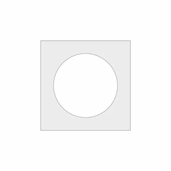 Round Goof Ring, Metal, White, 10 1/2" ID, 14" OD
