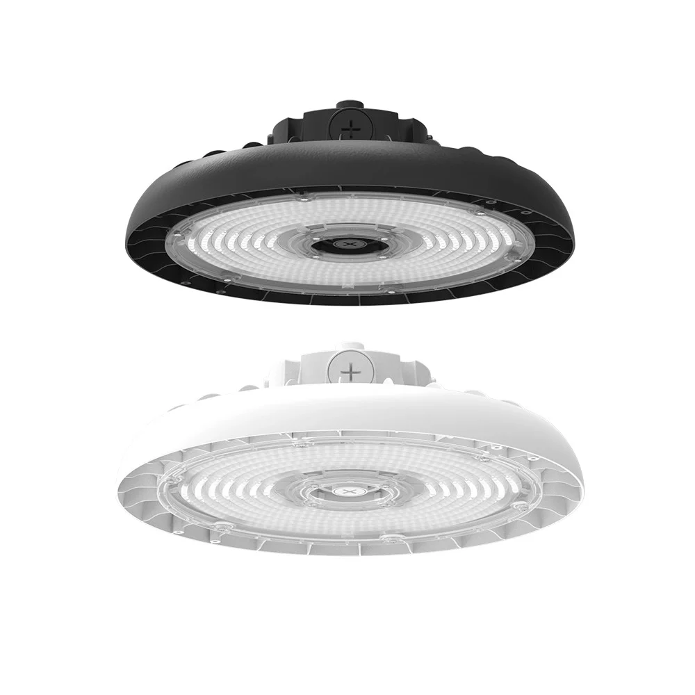 RB5 Large Round High Bay, 26,000 Lumens, Universal Voltage, Selectable CCT 3500K, 4000K, 5000K, Clear Lens