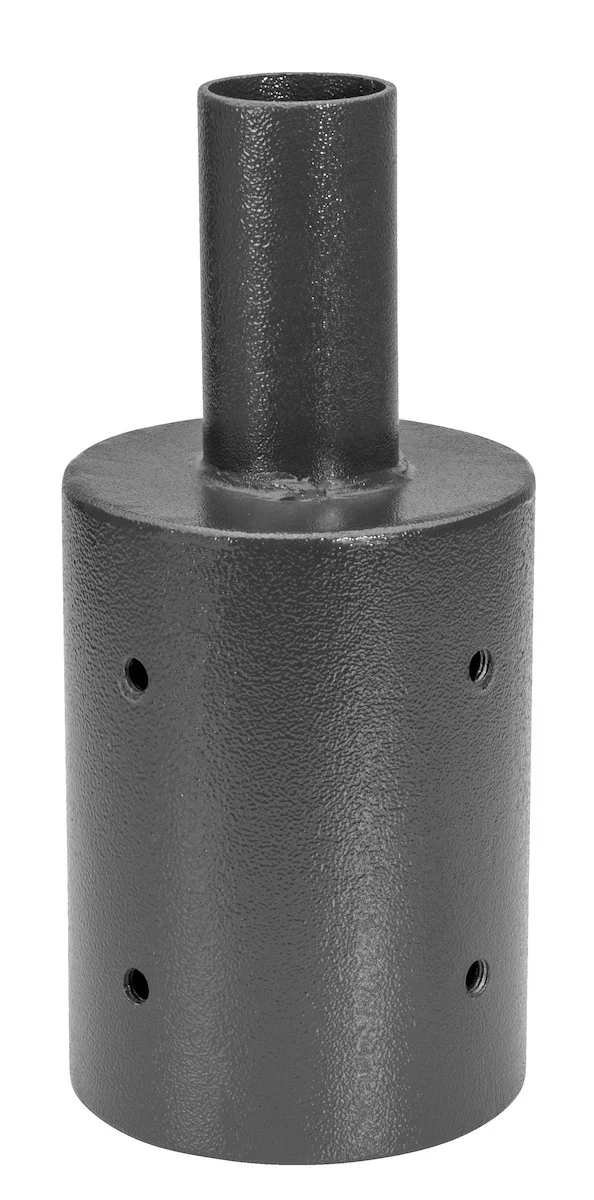 Round Pole to Tenon Adapter, 5-1/4" Pole Tenon Size, Bronze Finish