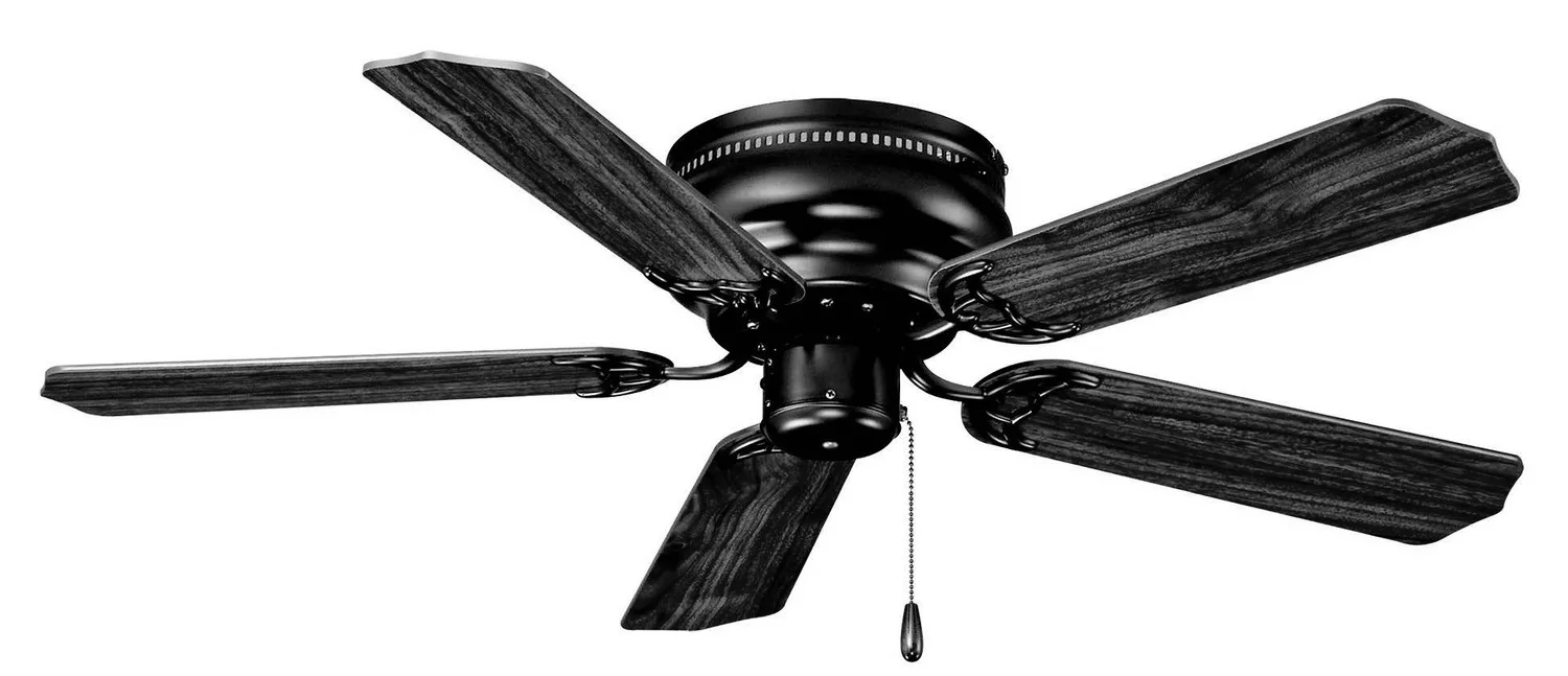 Royal Knight Hugger Ceiling Fan, 5-Blade, 30" Sweep, Brushed Nickel/Natural Maple, 120V
