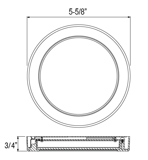 RP Lighting 8739-1-HO-90-5CCT, 5" LED Slim Round High Output Edge-Lit Disk, 5CCT Selectable, 90 CRI - view 2