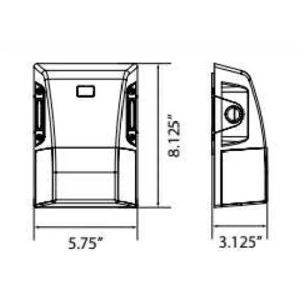 RP Lighting and Fans Ashwind Mini Exterior Wall Pack, Bronze Finish, 25W|20W|15W, 3500lm|2800lm|2100...