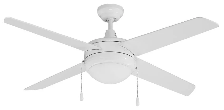 RP Lighting and Fans Europa 50" 4-Blade Ceiling Fan with Integrated LED Light Kit, Black/Black, 120V - view 2