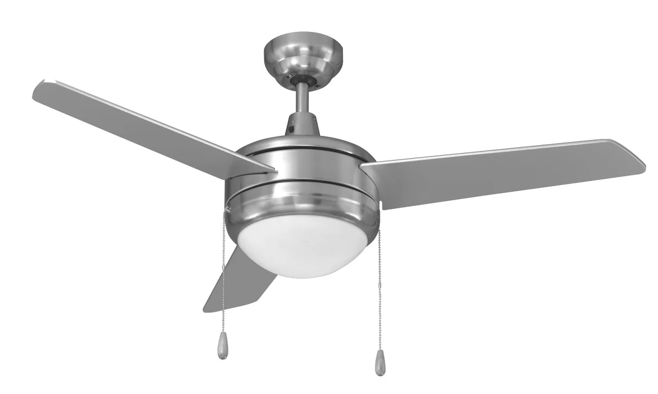 RP Lighting Contempo II 1049LED Ceiling Fan, 44", Integrated LED Light Kit, 16W, 3000K, 90 CRI, 120V