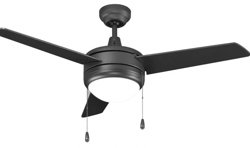 Contempo II 44" 3-Blade Ceiling Fan with E26 LED Light Kit, Oil Rubbed Bronze/Oil Rubbed Bronze, 120V, 3000K - view 2