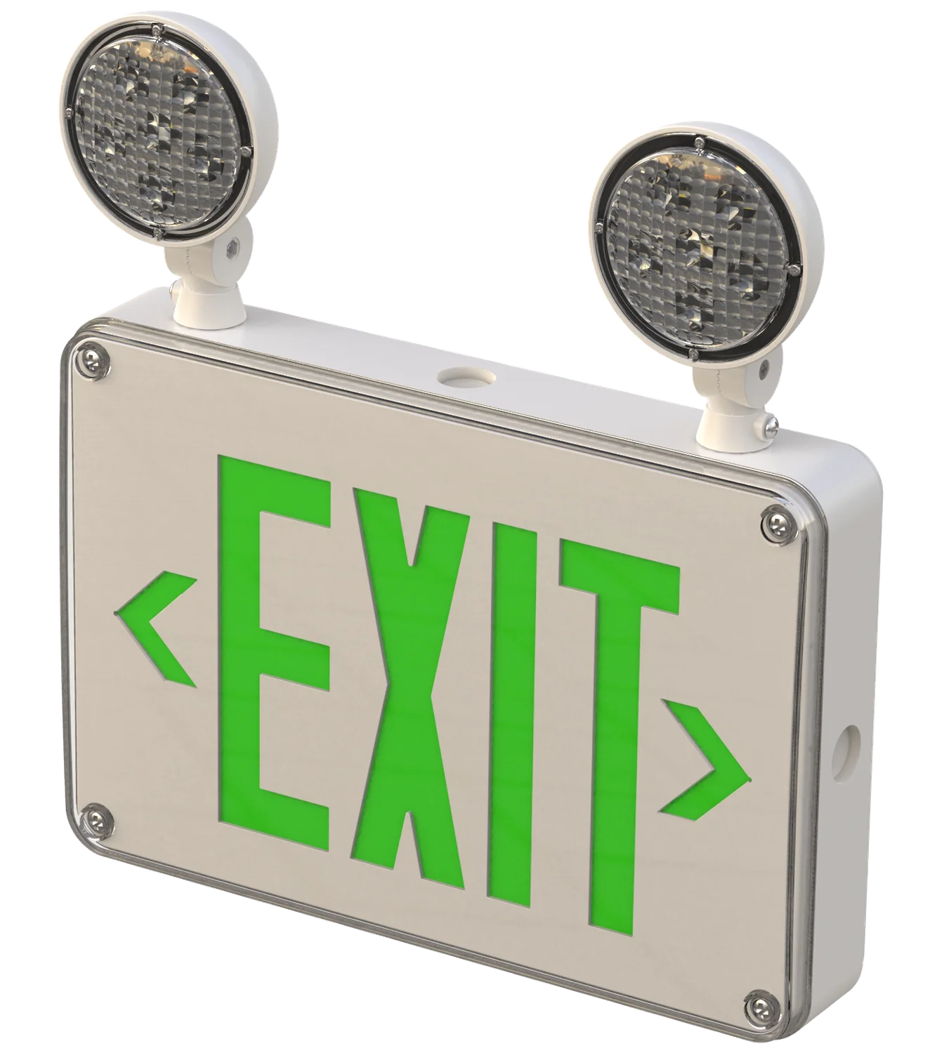 RXEL25 Series Two Head LED Exit/Emergency Combo with White Housing - view 2