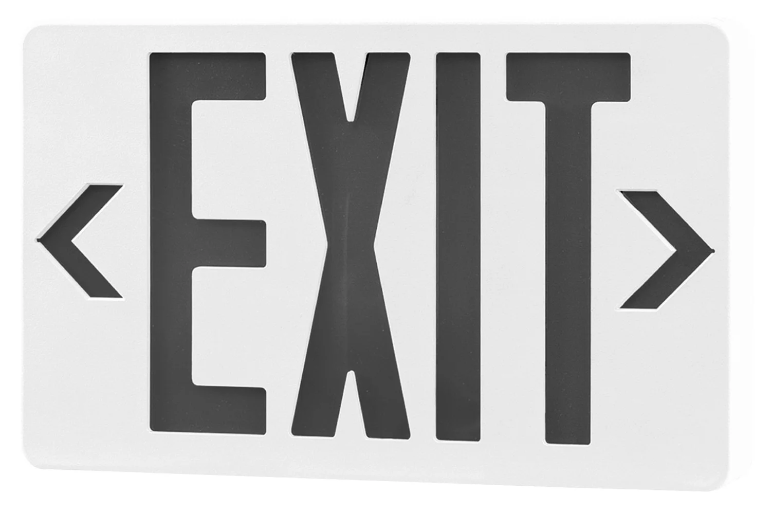 Exit LED 2 Side Rd Ltrs 120/277V w/Battery Backup