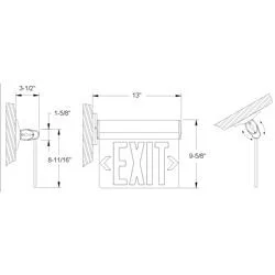 RXL18 Series Sloped or Flat Ceiling Exit Sign Double Face - view 2