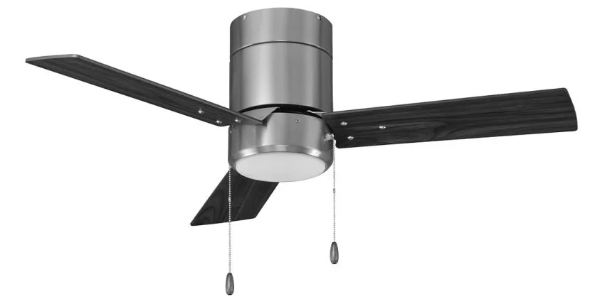 Sabio 3-Blade 42" Sweep Hugger Ceiling Fan, Brushed Nickel/Walnut, Energy Star, Integrated LED Light Kit - view 2