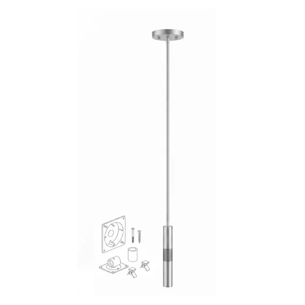 SCL-CSQMK-6FT, Adjustable 6FT 1/16in Suspension Canopy Kit, Square Canopy, Mini Non-Power Canopy, Keyhole End Connectors