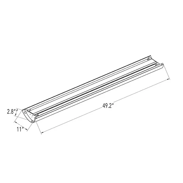 SCLP Series 4Ft 60W Suspended LED Parabolic Basket Up/Down Light with Selectable CCT - view 2
