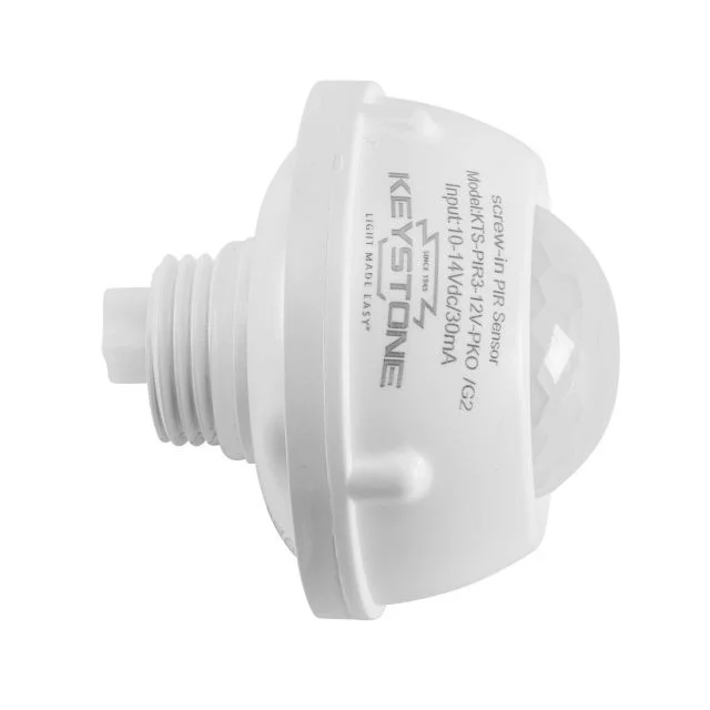 Screw-in PIR sensor for KT-RHLED / G2 and KT-HBLED / G2 fixtures, 12V Input, IP65, Bi-level control ...