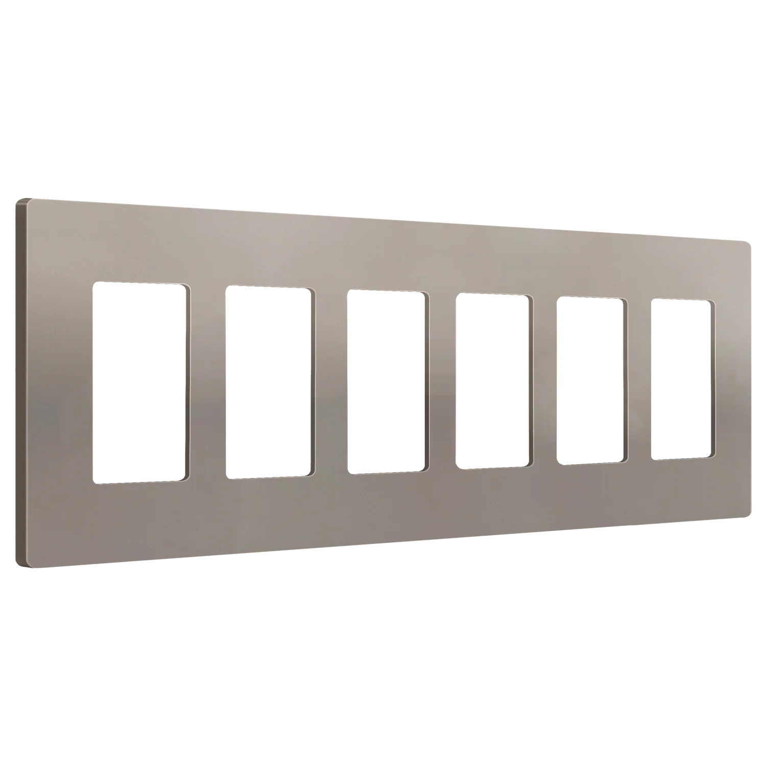 Screwless Wall Plate, 6-Gang, Decorator/GFCI, Thermoplastic - view 2