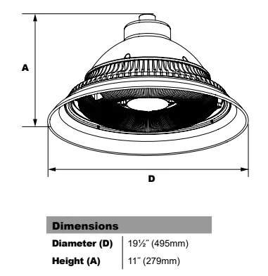Sculptor Bell Pendant Decorative Pole Mounted Luminaire, 46W or 78W - view 2
