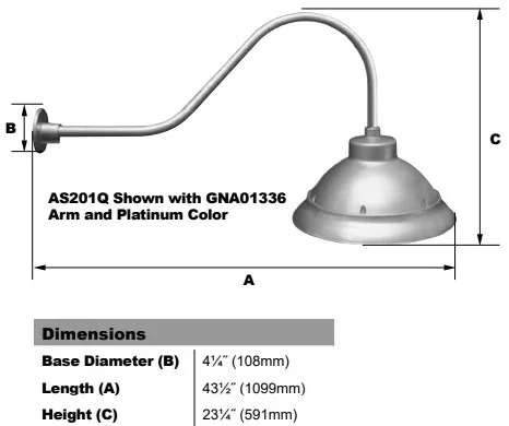 Sculptor Small Bell Gooseneck LEDlight, Type V, 23 W - view 2