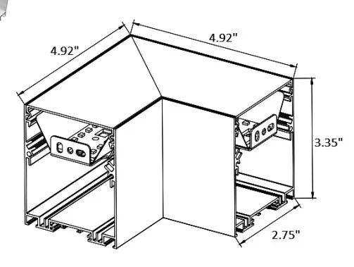 SCX Series Illuminated 90 Degree Corner Module - CCT Adjustable - view 2