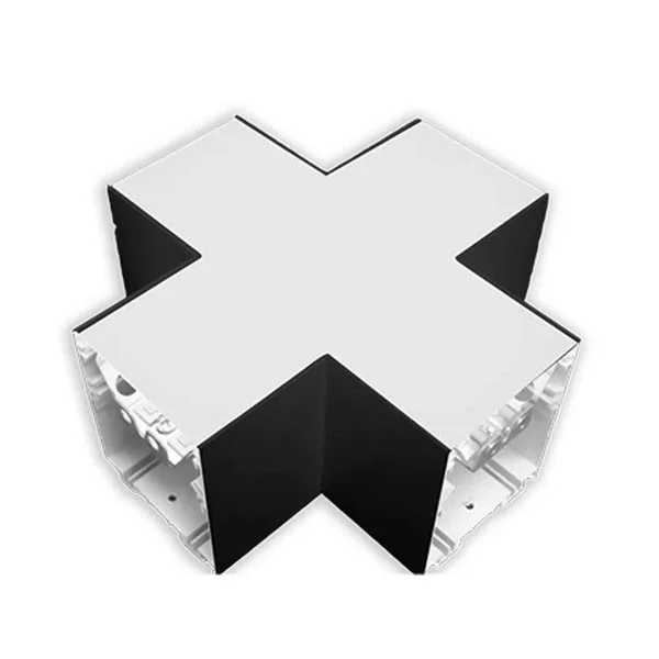 SCX Series X-Shaped Corner Fixture Module, 10W, Multi-Color Temperature, 1FT, Dimmable, Black Finish
