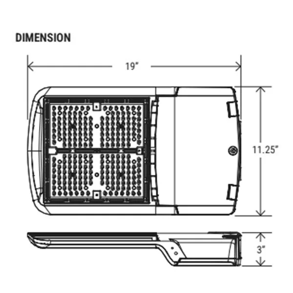 Second Generation Area Light Series, 3000K/4000K/5000K, 100W/120W/150W, White, Type III - view 2