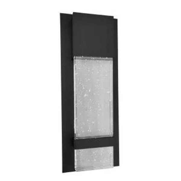 Seeded Glass Wall Sconce, 3CCT, 12W, 1200LM, 30K/40K/50K, 14in, Oil-Rubbed Bronze