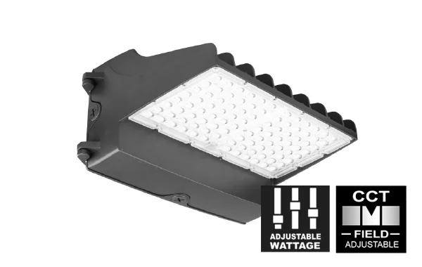 Full Cut-Off LED Wall Pack Luminaire, 24W/30W/40W, Field Adjustable Wattage, Color Temp 3000K/4000K/5000K