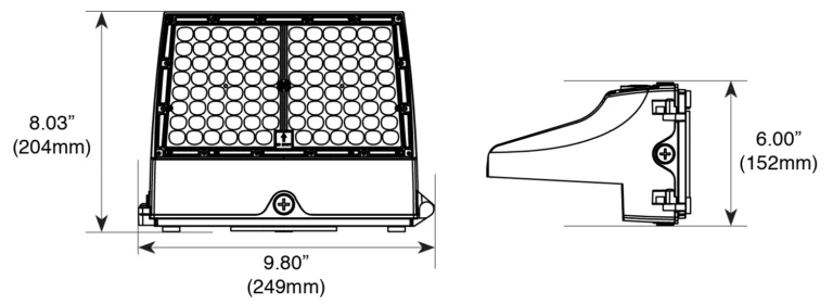 Selectable Wall Pack, 60W/75W/80W/100W, Field Adjustable, 3000K/4000K/5000K - view 2
