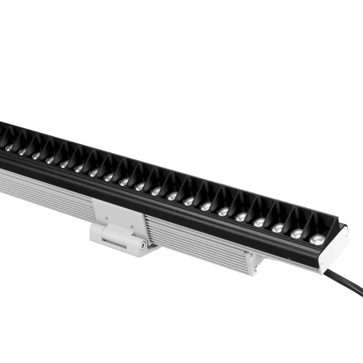SENIK Graze Lit Asymmetric Static White Anti-Glare Louver, Black, 48" - view 2