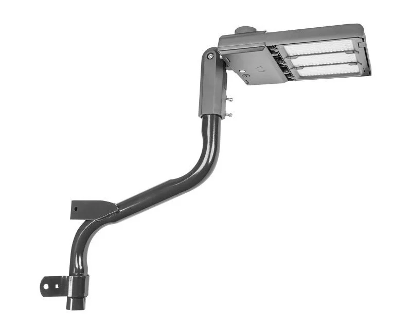 Single flood bracket | 18 in offset | Bronze | For wood pole mounting | Compatible with 2 3 / 8 in s...