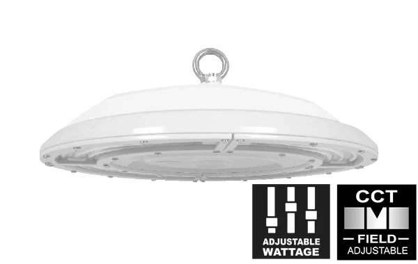 Slim Circular High Bay, 30,000 lm, Field Adjustable Wattage, Sensor Ready