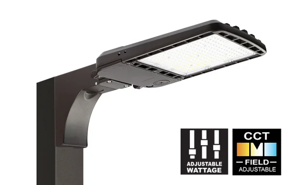 Slim LED Area Luminaire, 150W, Field Adjustable Wattage, Adjustable CCT