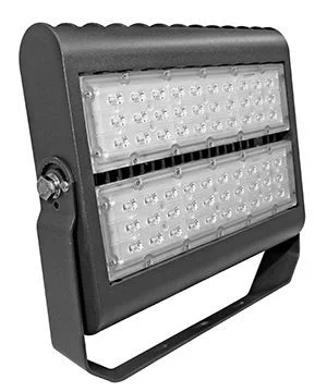 Slim LED Flood, 100~277V, 100W, 10000LM, 3000K, Dark Bronze, Trunnion, IP65, Dimmable Ul, DLC