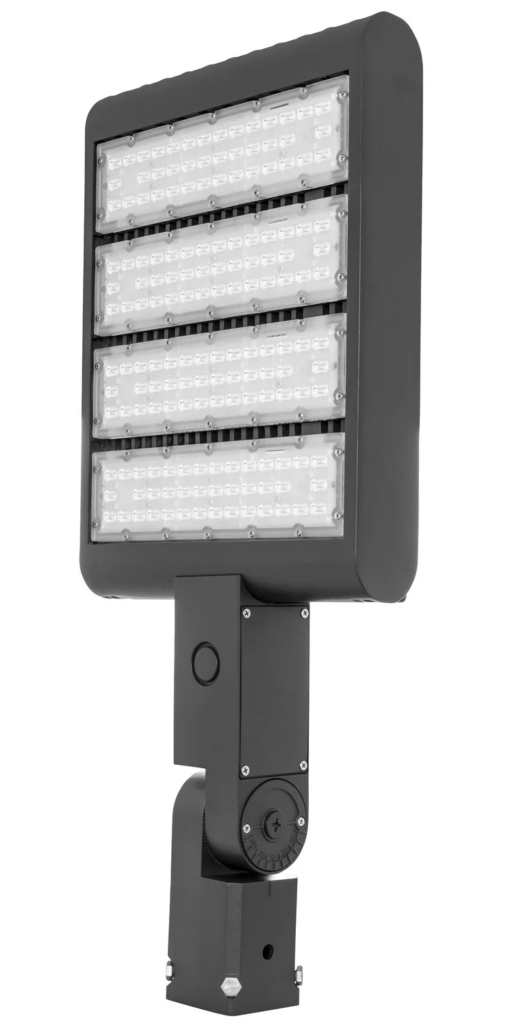 Slim LED Flood, 100~277V, 300W, 30000LM, 5000K, Dark Bronze, Slipfitter W. K/O, IP65, Dimmable...