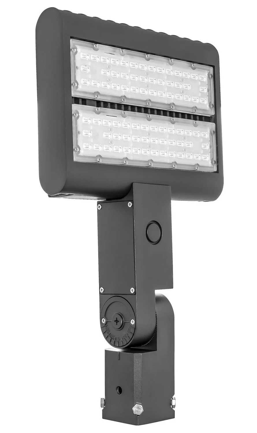 Slim LED Flood, 100~277V, 100W, 10000LM, 5000K, Dark Bronze, Slipfitter W. K/O, IP65, Dimmable,...