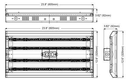 Slim Linear LED High Bay, 2 Foot, 90W - view 2