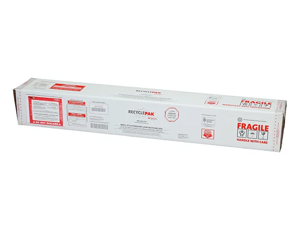 Small 4ft Shielded Fluorescent Lamp Recycling Box, UN Rated, DOT Approved