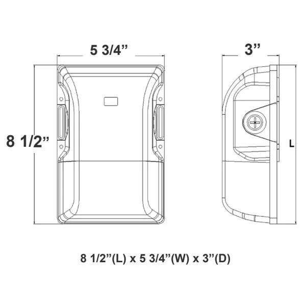 Small Non-Cutoff Wall Pack with Photocell 8W-15W Power and CCT Adjustable - view 2