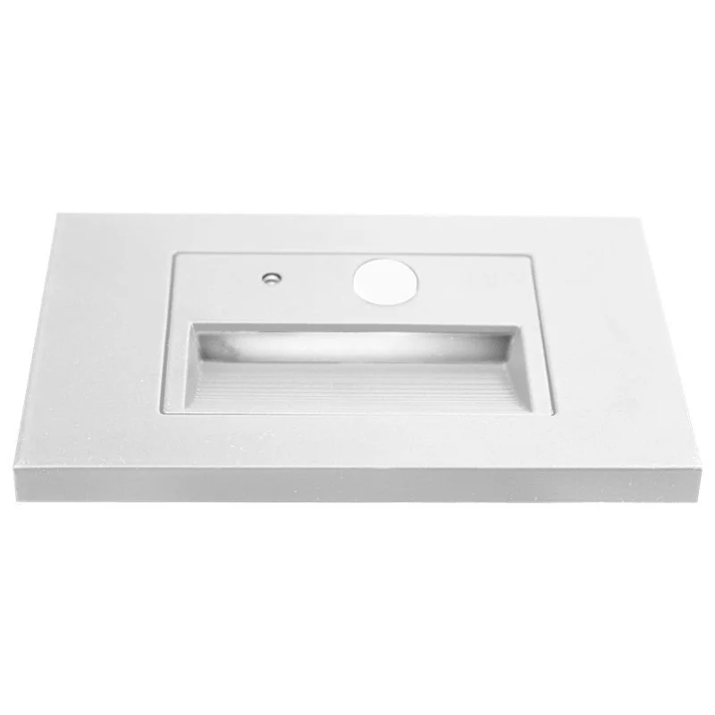 Model A - 120V Selectable CCT LED Integrated Step Lights with PIR Motion Sensor & Photocell, MCT, White - view 3