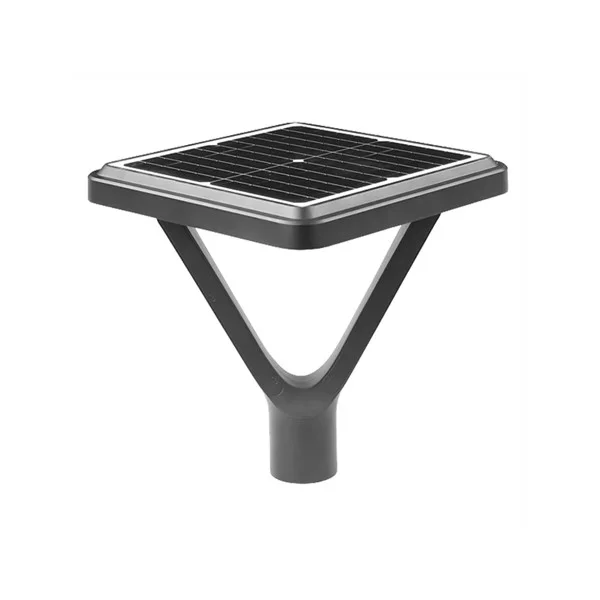 Solar LED Post Top Light, 12W, 5000K, Black