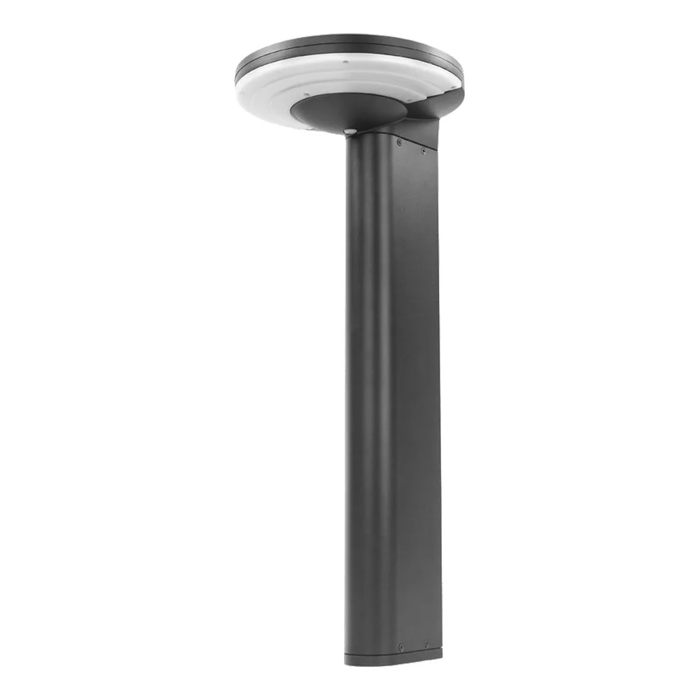Solar LED Round Bollard Light, 5W, 5000K, Black