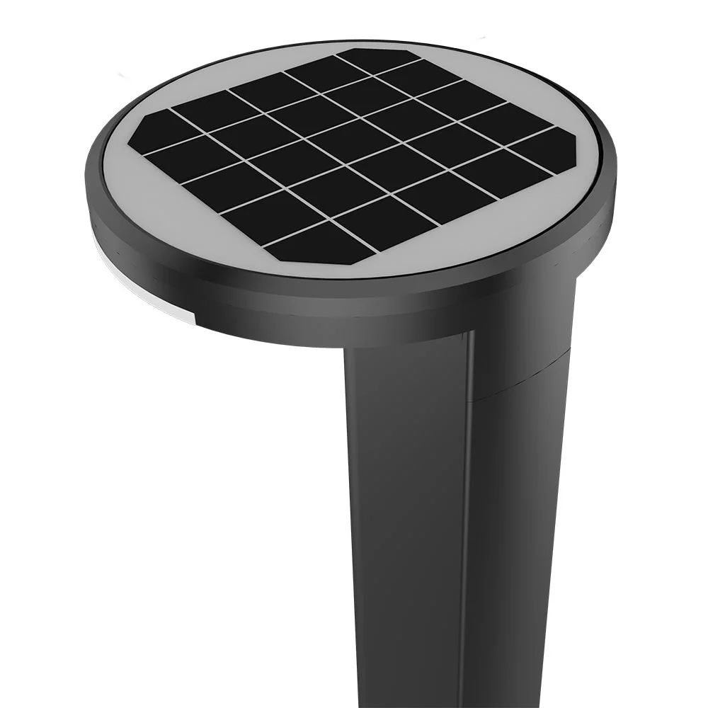 Solar LED Round Bollard Light, 5W, 5000K, Black - view 2