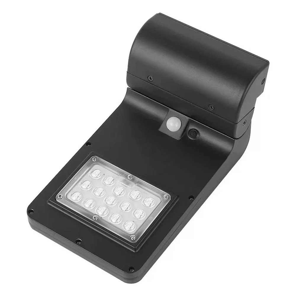 Solar LED Semi-Cutoff Wall Mount Light, 5W, 5000K, Black - view 3