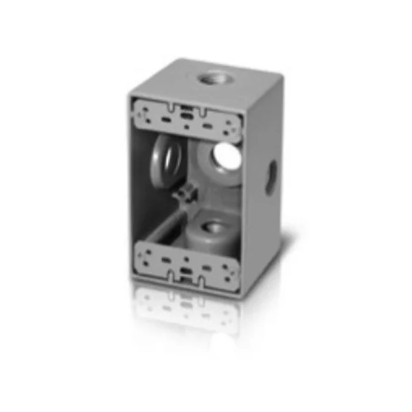 Expansive 5-Outlet Electrical Box, 3/4 inch, One-Gang, 2-5/8 inch Deep