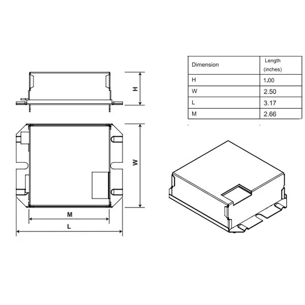 Split 120VAC 8W Li-Ion Emergency LED Backup For Dob Fixtures - view 2